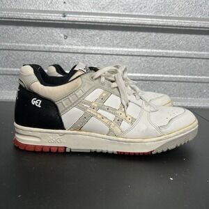 Vintage 90s Asics Mens 9.5 Gel Rage Lo Leather Sneakers Shoes White AS IS Taiwan